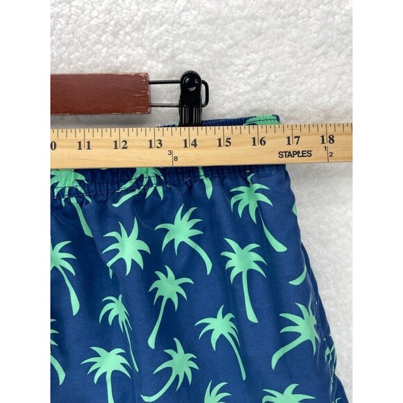 Tom & Teddy Swim Trunks Men’s Size XL Blue Palm Tree Print Beach Shorts - Picture 2 of 7